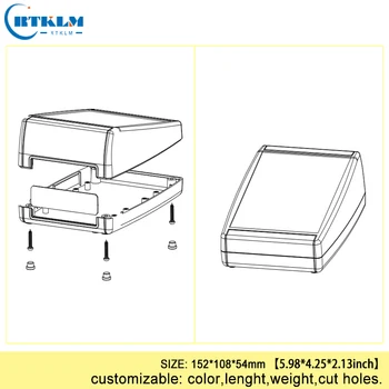 Lille plastik kasse for elektronisk diy projekt box desktop kabinet junction box boliger produkt diy instrument tilfælde 152*108*54mm