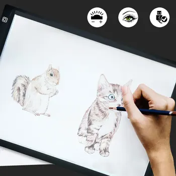 A3 A4 A5 Grafik Tablet LED Digital tastatur USB lyskasse Kopi Digital Tabletter, Maleri, Skrivning, Tegning Tablet Skitsering Animation