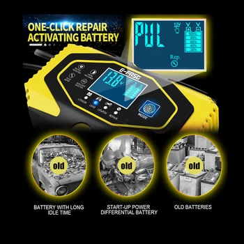 Bilens Batteri Oplader 12V/6A - 24V/3A Bly-syre Batteri, Lithium Batteri Oplader & Vedligeholder, Bil Batteri, Opladning Enheder