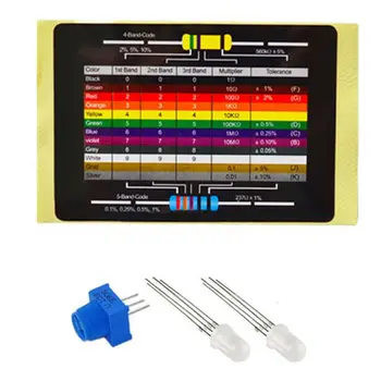 Elektronik Komponent Basic Starter Kit Breadboard Kabel-Modstand Kondensator LED Potentiometer For Begyndere at Lære Arduino