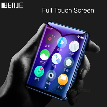 Benjie X6 Fuld Touch-Skærm MP3-Afspiller 4GB 8GB Musik Afspiller Med Indbygget Højttaler, FM-Radio, Video-Afspiller, E-bog Støtte TF Kort