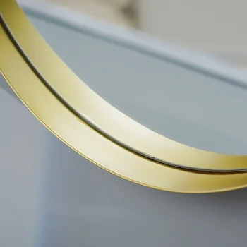 Nordisk Stil Spejl i Home Decor Runde Gyldne Strygejern Spejle til Soveværelse Badeværelse Kreative Luksus Væggen Makeup Spejl Dressing