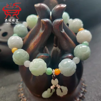 Nye Naturlige Smaragd Dragen perler Justerbar Armbånd Tilbehør DIY Håndlavet Heldige Kvinder Jade Perler Smykker Kvindelige