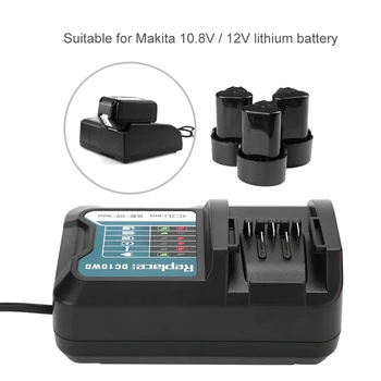 Hurtig Lithium Batteri Oplader Til Makita 10,8 V 12V Dc10Wd / Dc10Sb / Dc10Wc / Bl1015 / Bl1016 / Bl1021B / Bl1041B Led Oplader Eu