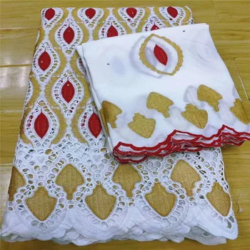 5 yard Swiss lace stof seneste tunge beaded broderi Afrikanske bomuld Schweiziske voile blonder Dubais populære stil 13L518
