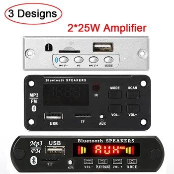 2*25W 50W Forstærker MP3-Afspiller Dekoder yrelsen 5V-18V Bluetooth-5.0 Bil FM-Radio Modul Støtte TF USB-AUX-3.5 WMA-Afspiller Dekoder