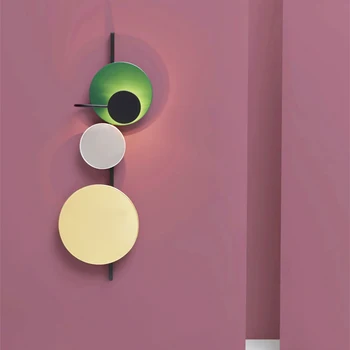 Moderne led-væg lampe til soveværelset kreative design væg sconce lys med plug farverige Art Deco-magnetiske DIY Badeværelse Belysning