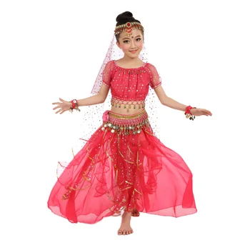 Ny Stil Mavedans Kostume Orientalsk Dans Kostumer Danser Tøj Indisk Dans Kostumer Til Børn Mavedans 7pcs/sæt
