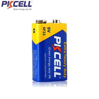 4PC PKCELL 9V 6F22 Ekstra heavy duty Carbon-Zinc Batteri 9 Volt Batteri Lige til at CR9V ER9V 6LR61 batterier til elektronisk therm