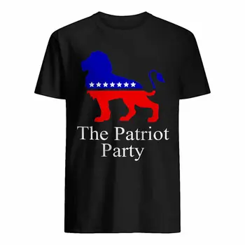 Patriotisk Lion Shirt Patriot Cool Part Amerikanske Flag Patriotiske Lion T-Shirt