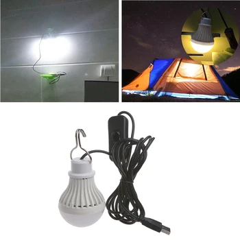 Bærbare USB LED Pære, Skifte LED Camping Lantern Telt Belysning 5W LED Med Skifte Pære Lampe