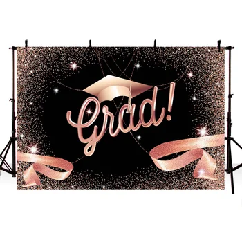Tillykke Grad Baggrund rose gold Eksamen prom party klasse af 2020 banner baggrund til foto-studio tilpasse forsyninger prop