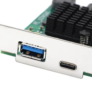 Tilføj på Kort PCI-E-USB3.1 Type-c Dual-port udvidelseskort Desktop PC Bundkort PCIE-4x USB 3.1 Type-En Type C-Riser Adapter