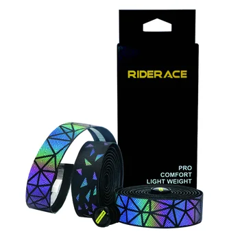 Cykel Styr Tape Lys Reflekterende Blænde Noctilucent Anti-slip Blød PU EVA Styret Rem Road Cykel Hånd Bar Grip Bånd