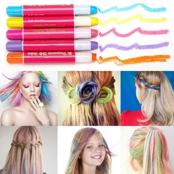 12 Farve Midlertidig Hair Dye Hair, Kridt, Penne Oliekridt For Hår Colorly Farvestof ansigtsmaling Sikkert for Makeup Part Julegave Til Børn
