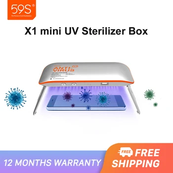 59S x1 UV-Lys ansigtsmaske Sterilisator Max Anti Bakterier Ultraviolet Ray Desinfektion til Smykker Ur Telefon Esterilizador USB