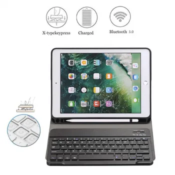 Bluetooth Tastatur taske til iPad 9.7 2018 Blyant Indehaveren Smart Læder Cover til iPad 9.7 2017/Pro 9.7 Air2/Luft etui til ipad 5 6