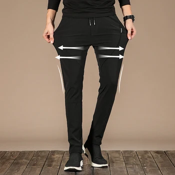 Varsanol Jogger Mænd Casual Sport Mode Sweatpants Solid Black Streetwear Bukser, Leggings Fitness atletik Sweatpants 4XL
