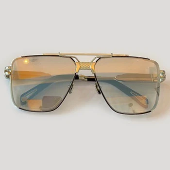 Klassiske Firkantede Solbriller Kvinder Mænd Brand Designer Retro Metal Stor Ramme Spejl Solbriller Til Mænd Oculos Feminino