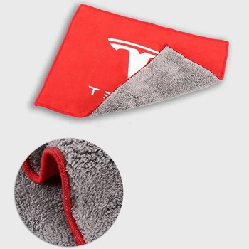 Bilens karosseri, Interiør Rene Klude Til Tesla Model 3 X S Y Logo Stærk vandabsorption Rengøring Håndklæde vedligeholdelse af Bil Tilbehør