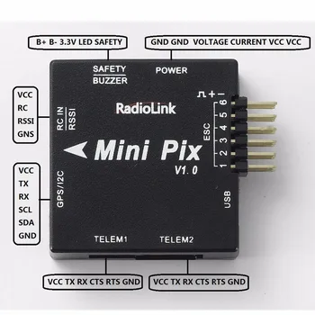 Radiolink Mini PIX Flight Controller med vibrationsdæmpende af Software og OSD-Port Samme som F4 FC Racing Drone Helikopter