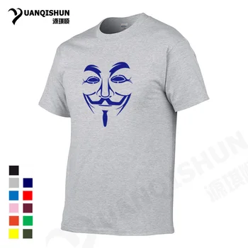 YUANQISHUN TV-Filmen V for Vendetta Cool Trykt T-Shirt T-Shirt Kort Ærme O Hals Bomuld Casual Top Tee Camisetas Hombre