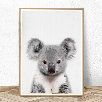 Kookaburra Print Australske Børnehave Dyr Indretning Baby Dyr, Plakater og Prints, Væg, Male Billeder Kids Soveværelse Dekoration