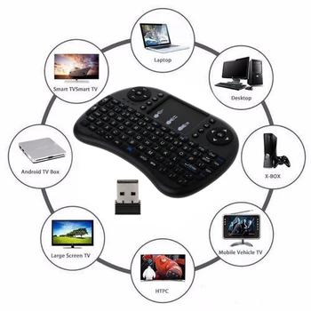 Engelsk 2,4-GHz Trådløse i8 Tastatur, Touchpad Flyve Air Musen Til Android TV PS3