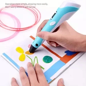 3D-Pen Smart Justerbar 3D-Print-Pen med en PLA&ABS Filament Refills i 12 Farver Egnet for Voksne og Børn Kunsthåndværk