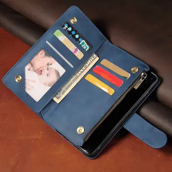 Luksus Læder Tegnebog Honor10LITE Lynlås Til Huawei Psmart2019 Case Magnetisk Flip Wallet-Kort, Stå, Dække Mobile Malet læder