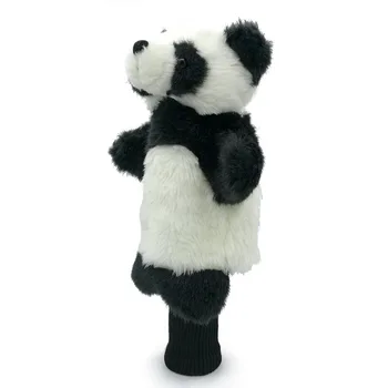China Panda Bearcat Golf Hoved Dække Fairway Woods Hybrid Dyr Golfklubber Headcover & Lange Ærmer Mascot Nyhed Sød Gave