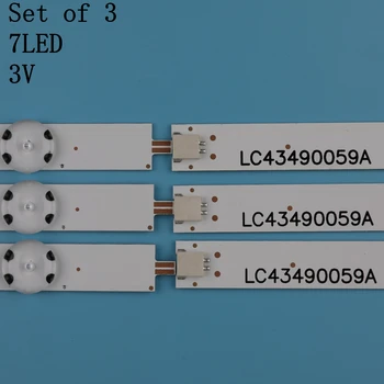 3 STK 7LED LED-baggrundsbelysning strip for LG 43LJ5500 43UJ6300 43UJ634V 43LJ610V 43LJ624V 43LJ510V 43LJ541V 43LJ5150 43LH515V 43LJ614V