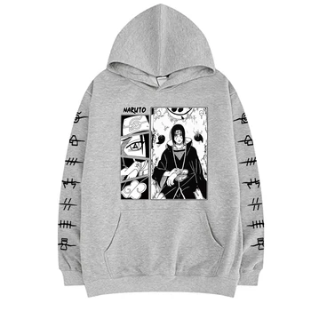 Anime Naruto Hættetrøjer Mænd Sasuke Og Itachi Streetwear Vinter Varm Unisex Fashion Sweatshirts Mandlige