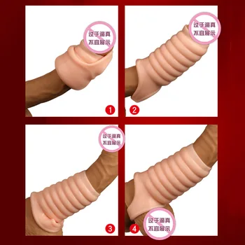 Mussles Mænd Penis Erektion Cock Ring Hylster Forsinke Ejakulation Genanvendelige Kondom Dildo Udvidelsen Voksen Produkter Sex Legetøj