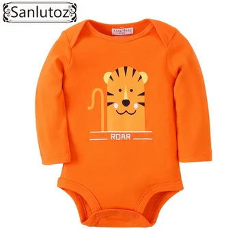 Sanlutoz Vinter Baby Bodyer Tiger Udskrivning Spædbarn Dyre Jumpsuits Piger Drenge Babytøj Søde Baby Tøj Med Lange Ærmer