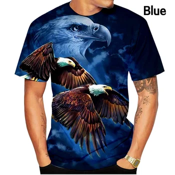 Eagle 3d-Print T-shirt Mænd O-Hals, Korte Ærmer Afslappet Sport T-Shirts 2021 Top Plus Size Streetwear dyreprint Mandlige t-Shirts Toppe