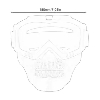 Modulære Aftagelig Maske, Beskyttelsesbriller Og Mund-Filter, Perfekt Til at Åbne Ansigt Motorcykel Halv Hjelm eller Vintage Hjelme