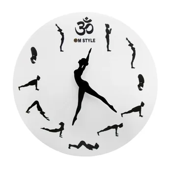 Kreative Ballerina Danser Ur-Yoga, Sund Sport Silhuet Vægur Unikke Ikoniske Ur Moderne Hjem Decor