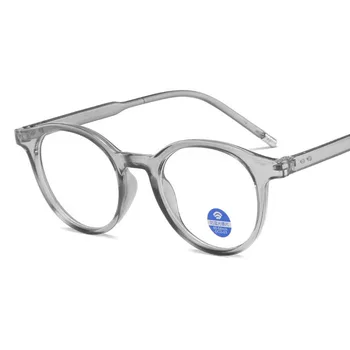 RBRARE 2021 Retro Runde Briller Ramme Computer Plastik Ramme Læsning Briller Kvinder/Mænd Anti-blå Lys Recept Briller