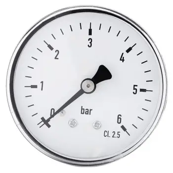 Mini Manometer lufttryk Tester Høj Nøjagtighed trykmåler Barometer For Brændstof, Olie, Flydende Vand 0-6 bar 1/4