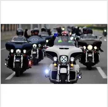 Fremme ! 1stk 7 tommer LED-Forlygter H4 til H13 hi-lo stråle Passerer hoved lampe Til motorcykel