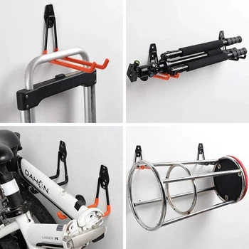 High-carbon Stål Cykel vægmonteret Storage-Rack, der Kan Bære 100 kg Multifunktionelle Guitar Skateboard Wall Display Rack Kroge