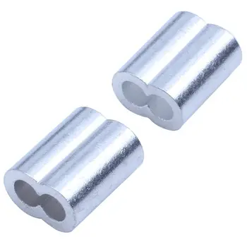 50-pack Aluminium Crimpning Loop Ærmet til 4mm Diameter Wire og Kabel