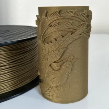 3D-printer filament Metal PLA 1.75 mm 0,5 kg spole Guld, Sølv, Kobber, Bronze matteret bronze Metallic PLA udskrivning Materialer 500g