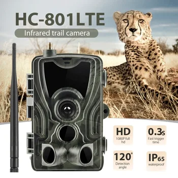 4G 16MP Dyreliv Jagt Trail Kamera, overvågningskameraer HC-801LTE 0.3 S Udløse Infrarøde Med Antenne Vilde Spor Kameraer
