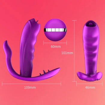 Bærbare Vibrator G Spot Klitoris Stimulator Vibrerende Sex Æg med Blowjobs Slikning Tungen Anal Dildo Vibrator Kvinder, Sex Legetøj