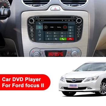 Eunavi 2 Din Android 10 Bil dvd-Radio for Ford focus 2 Mondeo S-MAX C-MAX, Galaxy Transit Tourneo stereo-GPS Navigation DSP WIFI