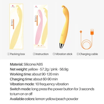 G-Spot Vibrator Klitoris Stimulator Buet Spids 10-Mode Vandtæt Massageapparat Slanke Dildo Vibratorer til Kvinder Masturbator Sex Legetøj