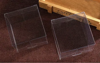 100pcs 9*9*9cm Gennemsigtig Vandtæt PVC-Kasser Emballage Lille Plastik Klar Æske For Opbevaring af Mad/smykker/Slik/Gift/kosmetik