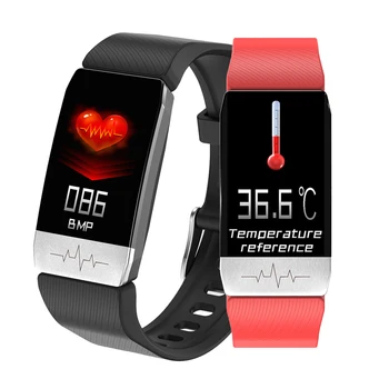 [Organ Temperatur Måling] Bakeey T1 Termometer EKG-Smart Ur Band Mænd Kvinder Smartwatch puls, Blodtryk SpO2